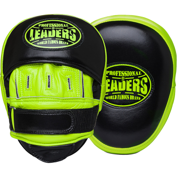 Боксёрские лапы Leaders Curved BK/GN