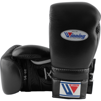 Профессиональные боксерские перчатки Winning 12 Oz Black MS-400