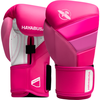 Боксёрские перчатки Hayabusa T3 неоново-розовые