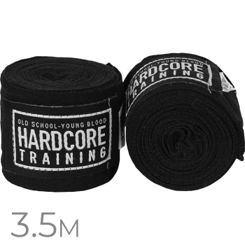 Боксерские бинты Hardcore Training Classic Black 3.5