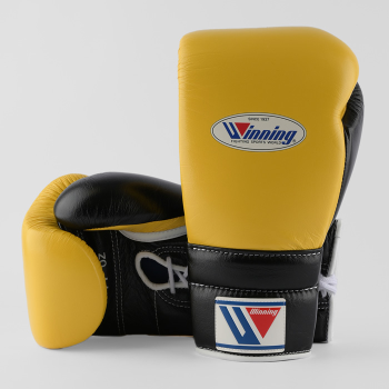 Боксерские перчатки Winning 14 Oz BLK/YLL