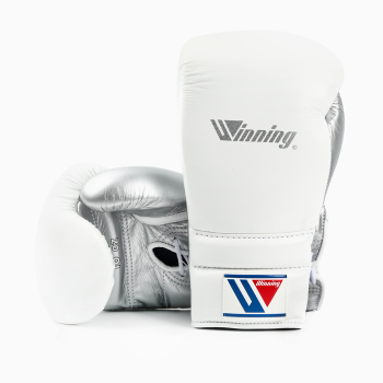 Боксерские перчатки Winning 16 Oz White/Silver MS-600