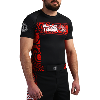 Рашгард Hardcore Training Russian Pattern SS Black/Red