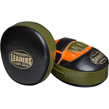 Боксёрские лапы Leaders Mid-Air Hyper BK/OR/OLV