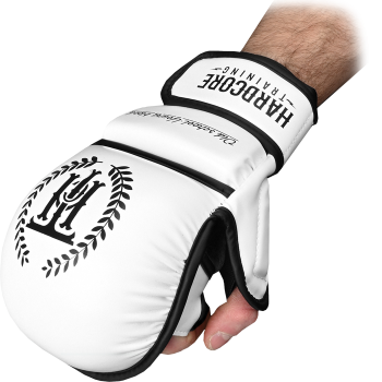 Гибридные перчатки Hardcore Training Base PU White