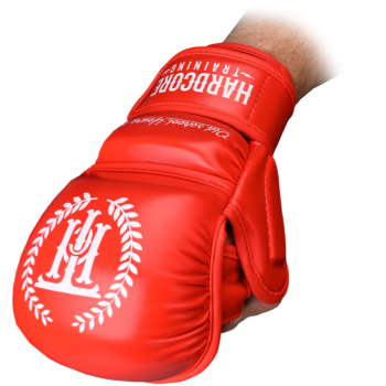 Гибридные перчатки Hardcore Training Base PU Red