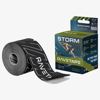 Усиленный водостойкий кинезио тейп RaveTape 5см*5м Reflective