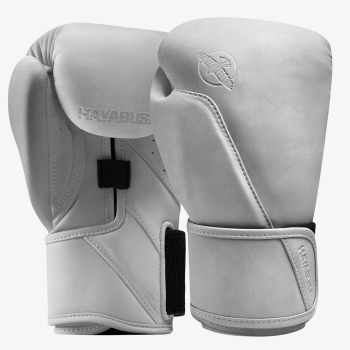 Боксёрские перчатки Hayabusa T360 Leather Boxing Gloves бело-серые
