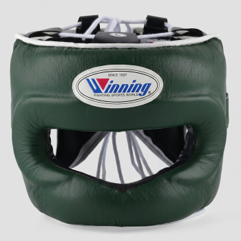 Бамперный боксёрский шлем Winning Face Protector Headgear CO-FG-5000 тёмно-зелёный