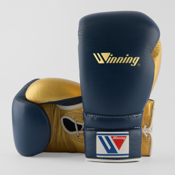 Боксёрские перчатки Winning 16 Oz MS-600 тёмно-синий/золотой