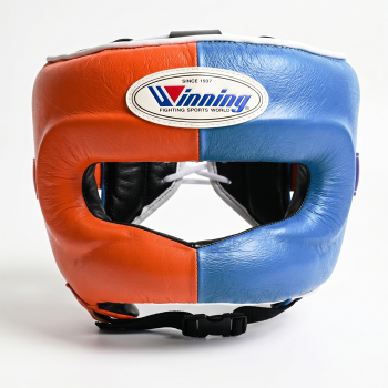 Бамперный боксёрский шлем Winning Face Protector Headgear CO-FG-5000 оранжевый/синий/серый/фиолетовый