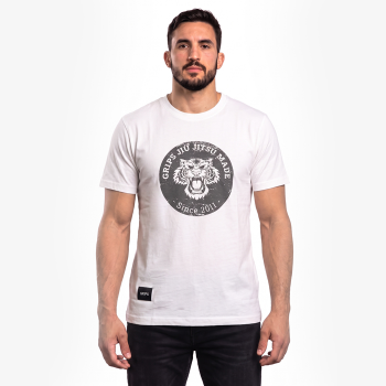 Футболка Gr1ps BJJ Round Tiger белая
