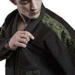 Кимоно для бжж GR1PS Classic Gi Logo Tape Black Military Green Tape