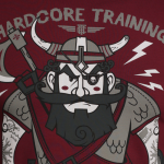 Футболка Hardcore Training Time To Raid красная