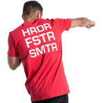 Футболка BoxRaw HRDR FSTR SMRTR Red