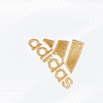 Кимоно для дзюдо Adidas Champion 2 IJF Slim Fit Olympic белое с золотым логотипом J-IJFS