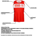Тренировочная майка Hardcore Training Red/White