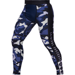 Компрессионные штаны Hardcore Training Blue Camo