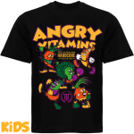 Детская оверсайз футболка Hardcore Training Angry Vitamins 3.0 Black