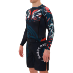 Рашгард Hardcore Training Nordic Pattern Black Russian LS