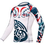 Рашгард Hardcore Training Nordic Pattern Blue/White LS