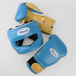 Боксерские перчатки Winning COMS600B 16 Oz Sky Blue/Gold