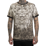 Двусторонняя футболка Affliction Electric Fire Black/Off White
