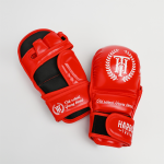 Гибридные перчатки Hardcore Training Base PU Red