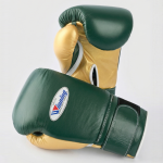 Боксерские перчатки Winning 16 Oz CO-MS-600B тёмно-зелёный/золотой