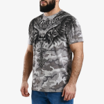 Футболка Affliction Death Eyes серый камуфляж