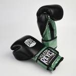 Боксёрские перчатки Cleto Reyes E600 зелёный металлик/чёрный