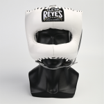 Бамперный боксёрский шлем Cleto Reyes E388 белый/серебряный