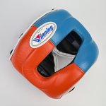 Бамперный боксёрский шлем Winning Face Protector Headgear CO-FG-5000 оранжевый/синий/серый/фиолетовый